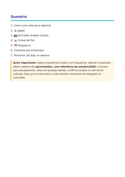 Ásia · sumário